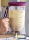 Generic Cupcake Pancake Cake Batter Dispenser Mix Pastry Jug Baking Maker Maroon/Clear 17x18.5x11centimeter