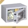Rubik Digital Safe Box With Keypad And Key Lock For Office Home Hotel Security (20x31x20cm) RB20EGW White