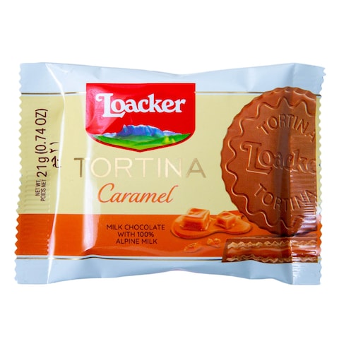 Loacker Tortina Biscuit Caramel 21g