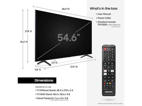 Samsung 55-inch 4K UHD Smart TV - UA55TU7000