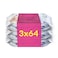 Happies Wipes 64 Count X Pack Of 3