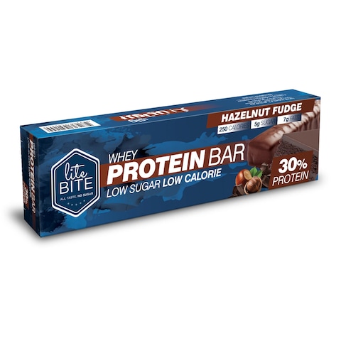 Lite Bite Hazelnut Fudge Whey Protein Bar - 70 gram