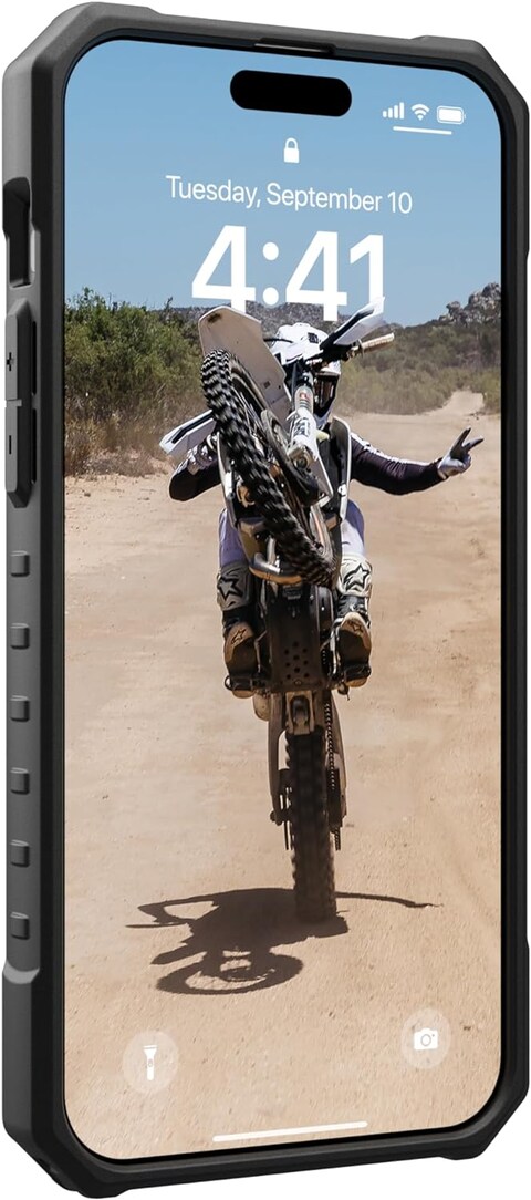 Urban Armor Gear UAG Pathfinder Clear for iPhone 15 Pro Max case cover [18 Feet Drop tested] MagSafe compatible - Ice   Silver