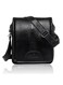 Crossbody Synthetic Leather Unisex Sling Bag for Multi-Purpose use   Black  D63R

