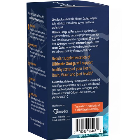 iRemedies iULTIMATE OMEGA 60 ENTERIC COATED SOFTGELS