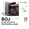 BOJ 45cm Built In Microwave Oven MOG-3460BX With Grill, Digital Control And Knobs, Door With Safety And Contact Switch, 34 L Inner Capacity, 3 Cooking Programs, Made In Italy