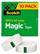 Scotch Brand Magic Tape with Dispenser Writeable Matte Finish Engineered for Office and Home Use 10 Rolls