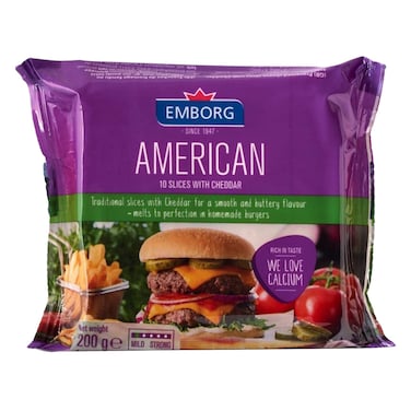Emborganic P/Sliced Cheese Cheddar 200G