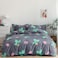 6-Piece King Size Duvet Cover Set 1 Duvet Cover + 1 Fitted Sheet + 4 Pillow Cases Microfibre SEHER