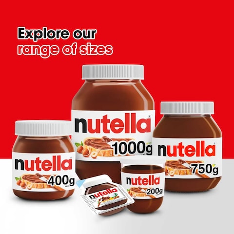 Nutella Hazelnut Chocolate Breakfast Spread, Jar, 400g​