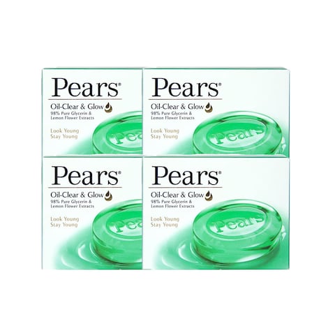 Pears Oil Clear And Glow Soap 125g x4 Green