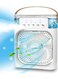 Portable Air Conditioner Fan,USB Personal Evaporative Air Cooler,Mini Humidifier Misting Fan with LED Light,3 Wind Speeds and 5 Spray Modes For Home Appliances