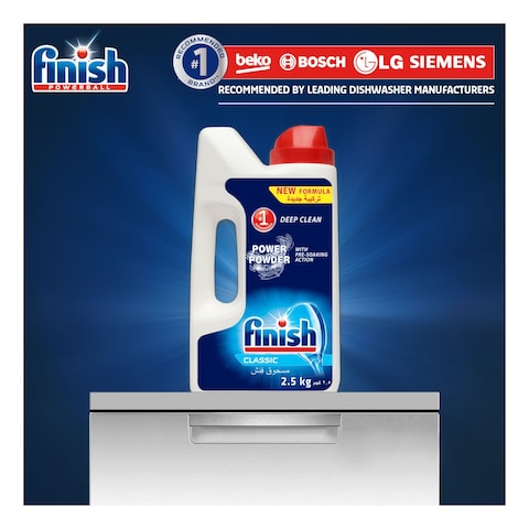 Finish Classic Power Dishwasher Detergent Powder 2.5kg