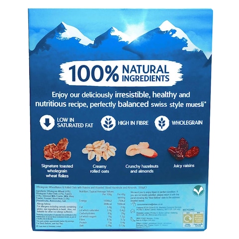 Alpen Original No Added Sugar Swiss Style Muesli Cereal 560G