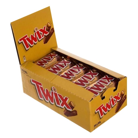 Twix Twin Chocolate Bars 50g x Pack of 25