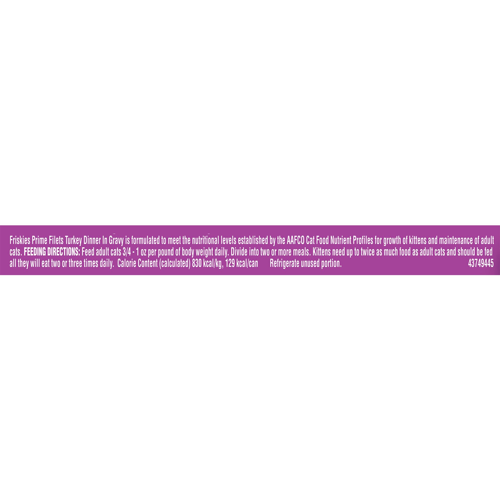 Purina Friskies Cat Food Prime Filets Turkey 156 Gram product thumbnail 2