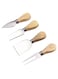 Generic 4-Piece Cheese Knife Set Silver/Brown