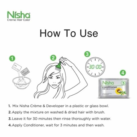 Nisha Creme Hair Colour 8.0 Light Blonde 40ml