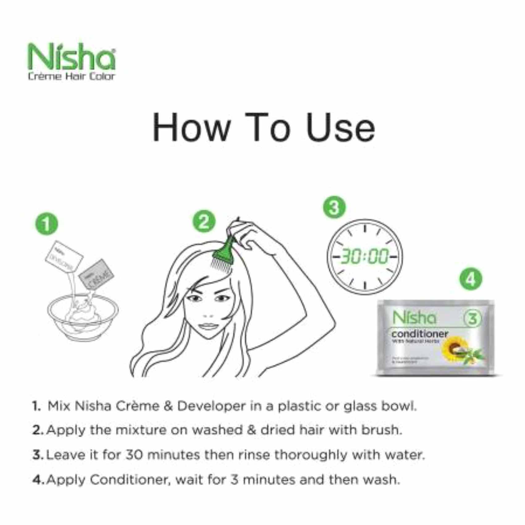 Nisha Creme Hair Colour 8.0 Light Blonde 40ml