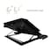 Adjustable Laptop Stand With Cooling Fan Black
