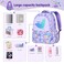 Nohoo Kids 16 Inch School Bag with Lunch Bag and Pencil Case (Set of 3) Mermaid - Purple