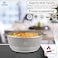 LIFE SMILE Cooking Pot   aluminum Soup Pot With Glass Lid   100% PFOA Free, Fixed Handle   Multi Layer Non-Stick Granite Coating   oven safe &amp; Dishwasher Safe (20CM (2.3 Liters), Gray)