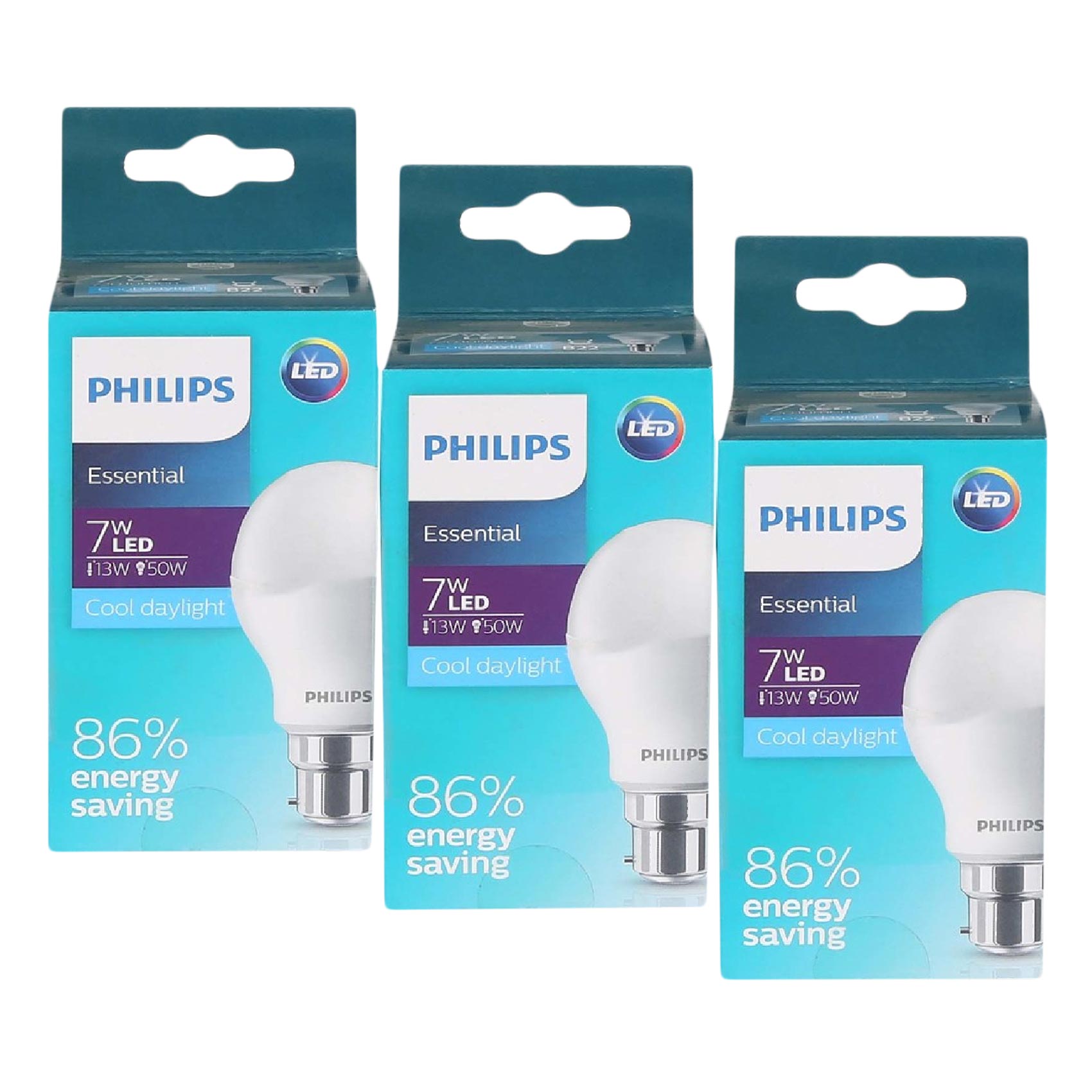 Philips B22 Essential LED Bulb 7W Cool Daylight 1 Piece