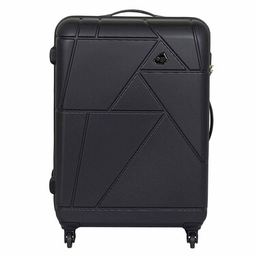 Verona Spinner Texture Suitcase Black 76cm
