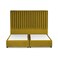 إن هاوس ألكمار هيكل سرير منجد بالمخمل - نفر - 200×90 سم - ذهبي