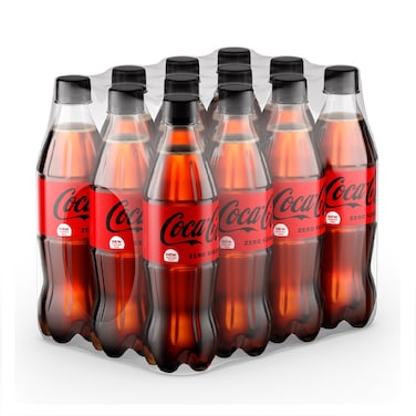 Coca Cola Zero Sugar Carbonated Drink 500 ml (Pack of 12)