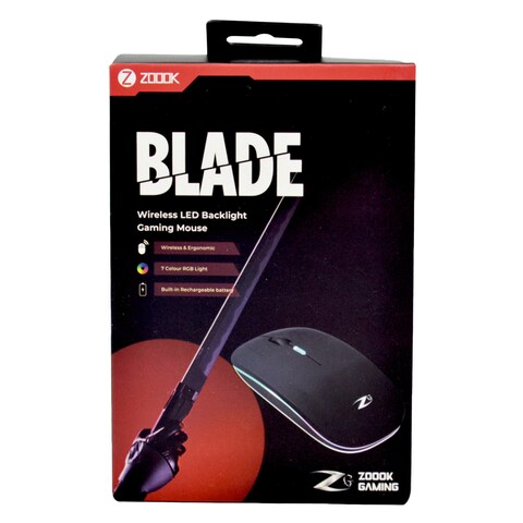 Zoook Blade RGB Wireless Gaming Mouse 2.4Ghz Black