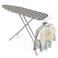Black Ironing Board, Heat Resistant Iron Board With Steam Iron Rest, Foldable Ironing Stand Structure 110cm x 34 cm