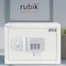 Rubik Safe Box A4 Document Size Locker Security Safety Deposit With Key And Keyless Entry, RB25AJ, (35X25X25Cm) White