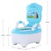 ALISSA-Portable Potty Toilet Training Seat Toilet Urinal for Kids Boys & Girls Mickey Mouse Design (White/Sky Blue)