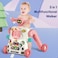 Teknum 3 - IN - 1 Baby Walker / Learning Table Mode / Game Panel Mode with Musical keyboard - Pink