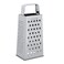 Royalford Stainless Steel 4 Side Grater, 9 Inch, RF10292 Grate, Slice And Zest Sharp Blade &amp; Easy Grip Handle Best For Parmesan Cheese, Vegetables, Ginger, silver
