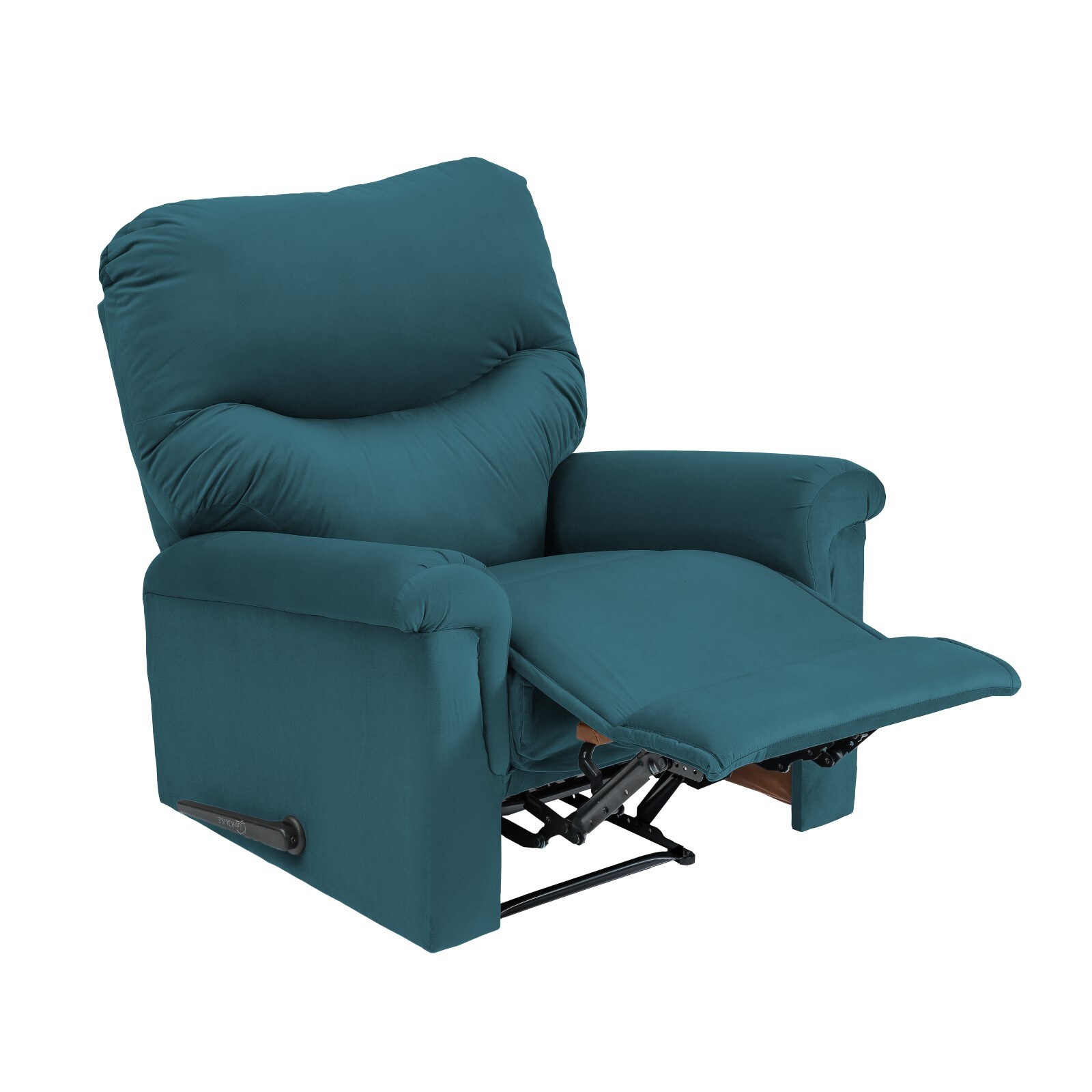 Buy In House Velvet Rocking & Rotating Recliner Chair - Dark Turquoise ...