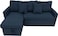 Karnak Convertible Sofa Cum Bed L-Shape Corner Sofa Plus Diwan Bed With Storage Box &amp; Cushion For Living Room, Home, Office, Apartment, Studio Room Size 215x150x75 Centimeters Ksb213