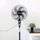 Olsenmark 16" Stand Fan with Remote Control- OMF1793/ Pedestal Fans with 3 Modes, Efficient 70 W Motor for Better Cooling, Timer, 4 Speed/ 7 Leaf Blades, 9 Hours Timer, Perfect for Home, Off