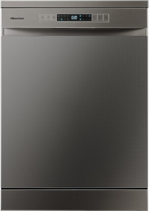 Hisense Dishwasher Free Standing 15 Place Setting With 6 Programs Grey HS 623E90G