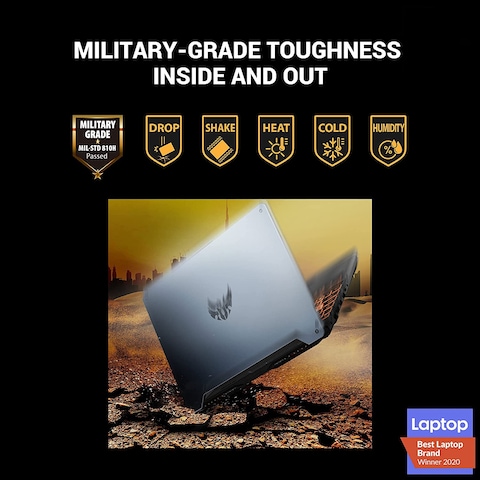 Asus TUF F15 FX506LH Gaming Laptop 15.6 FHD 144Hz, Intel i5-10300H, 8GB RAM, 512GB SSD, 4GB NVIDIA GeForce GTX 1650, Windows 10, Grey