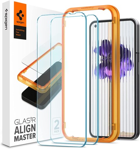 Spigen GLAStR Align Master designed for Nothing Phone (1) Screen Protector Premium Tempered Glass - [Case Friendly - 2 PACK]