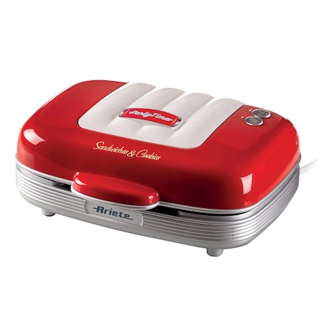 Ariete Party Time Sandwiches And Cookies Maker 1972/00 700W Red