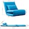 Masud Ergonomic Floor Chair Multi-Angle Adjustable Floor Lounger Sofa Folding Fabric Lazy Sofa Foldable Bed Easy For Storage Comfortable Padded Gaming Chair For Adults &amp; Kids (Blue)