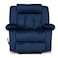 In House Velvet Rocking &amp; Rotating Recliner Chair - Dark Blue - AB05
