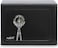 Rubik Mini Safe Box with Key Lock For Home Office Hotel Jewelry Passport Watches Cash Storage (Black)