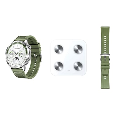 Huawei GT 4 Series Smartwatch GPS Phoenix Green 46mm with Bluetooth Scale 3 and Replacement Band