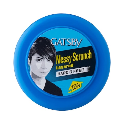 Buy Gatsby Messy Scrunched Layered Hard And Free Hair Styling Wax 75g in UAE