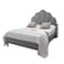 In House Napoli Velvet Bed Frame - King - 200x180 cm - Gray