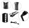 Jjone Curling Iron, Automatic Hair Curler, Ceramic Anti-Burn Hair Curler, Hair-Dressing Easy-Shaped Curler Stick, Household Hair Styling Tools Big Wave Shape (A-Black)